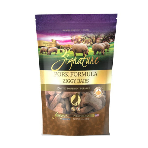 Zignature Ziggy Bars Pork Dog Treats 12oz - Poudre Pet and Feed Supply